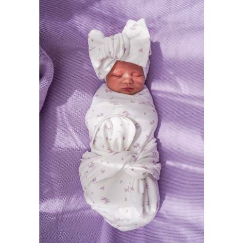Swaddle Set | Lilac Meadow – Little and Fern