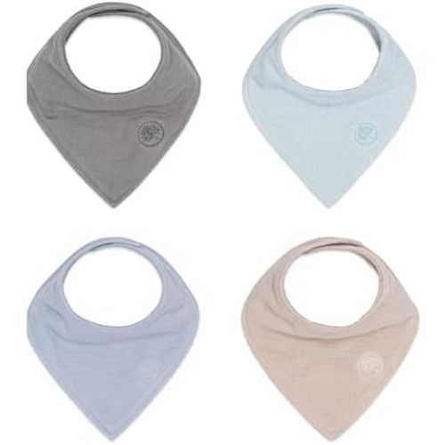 Parker Baby Co. Soft Muslin Bandana Bibs for Baby, 4-Pack