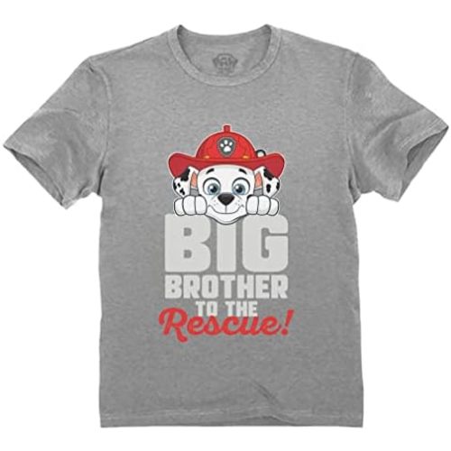 Big Brother Paw Patrol T-Shirt for Toddlers - Featuring Rubble, Chase, & Marshall - Sibling Gift Shirt