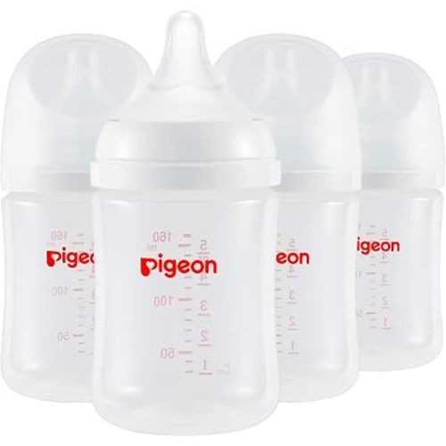Pigeon PP Wide Neck Anti-Colic Nursing Bottle, 5 oz, 4-Pack