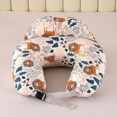 Feeding Pillow with Removable Washable Cotton Slipcover (Lion)
