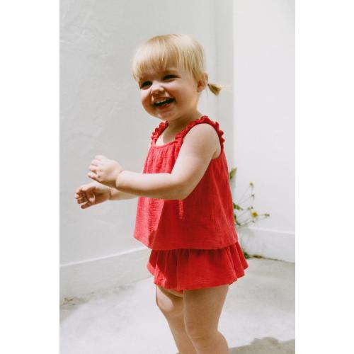 Size 6-9 Months COMBINATION STRAPPY T-SHIRT - Red