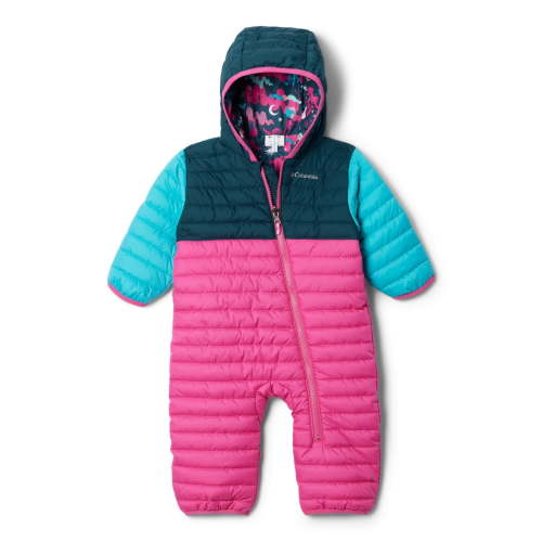 Columbia Baby Powder Lite Reversible Bunting, Pink Ice/Night Wave/Geyser, 0/3