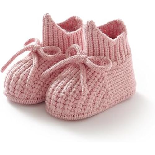Opewod Baby Booties Newbron Knitted Sock Shoes Knit First Walkers Crochet Soft Cozy Warm Boots for Toddler Infant Boy Girl