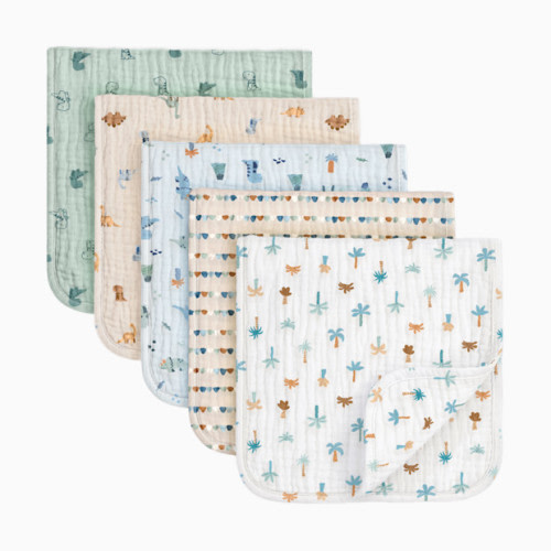 Lyra Muslin Burp Cloths - Dino Park
