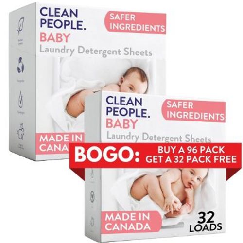 Clean People Laundry Detergent Sheets - Laundry Soap - Ultra Concentrated, Recyclable Packaging, Stain Fighting