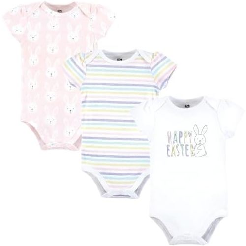 Hudson Baby baby-girls Cotton Bodysuits 3-pack