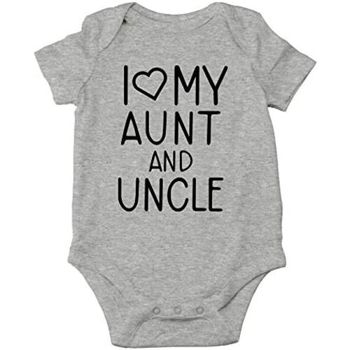CBTwear I Love My Aunt and Uncle Baby Bodysuit - Cute Unisex Newborn Clothing Funny Infant Unisex Outfit