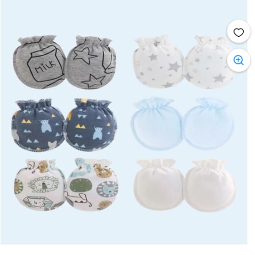 Mitaines Anti-Griffures pour Nouveau-Né (0-3 Mois)