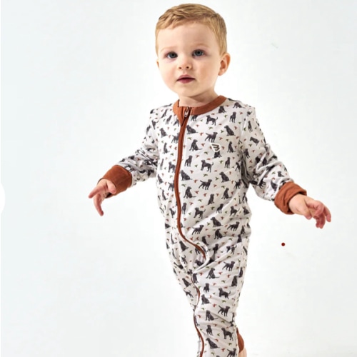 Baby Zip Up - Ducks And Dogs – BURLEBO