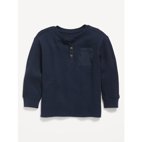Long-Sleeve Waffle Knit Henley T-Shirt for Toddler Boys