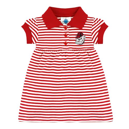Creative Knitwear College Baby Polo Dress w/Bloomer - Team Logo, Multiple Colors, for Baby Girls (0-12 Months)