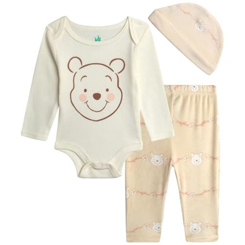 Disney Newborn Baby Take Me Home Set - 3 Piece Newborn Outfit Minnie Mouse, Mickey Mouse, and Winnie the Pooh (Sizes: 0-9M)