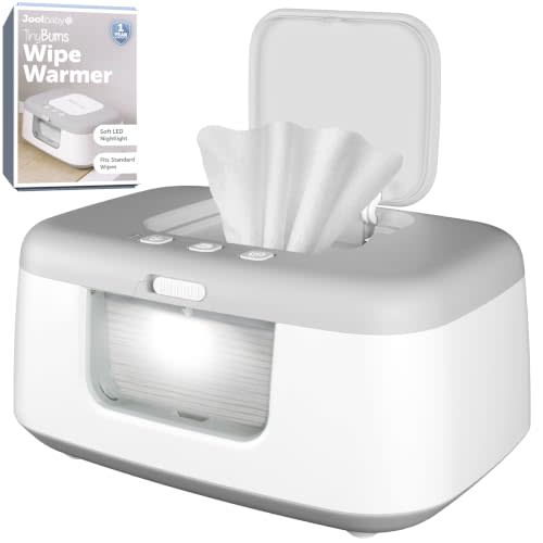 Jool Baby TinyBums Baby Wipe Warmer & Dispenser with LED Changing Light & On/Off Switch (Gray)