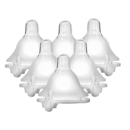 Evenflo Feeding Piece of 6 Balance Plus Wide Neck Nipples for The Balance Plus Wide Neck Baby Bottles, 0 Months and Up