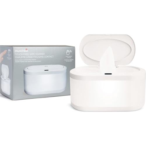 Munchkin Touch Free Baby Wipe Warmer with Nightlight & Motion Sensor, White