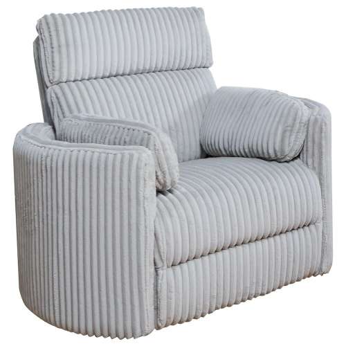 Simeon Collection Swivel Gilder Recliner in Mega Grey