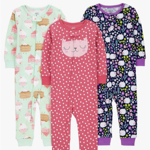 Simple Joys by Carter's baby-boys 3-pack Snug Fit Footless Cotton Pajamas