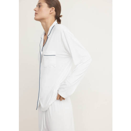 Two-piece pyjamas with piping - Women | MANGO USA