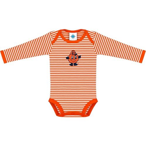 Creative Knitwear College Baby Striped Long Sleeve Bodysuit - Team Logo, Multiple Colors, Unisex (0-12 Months)