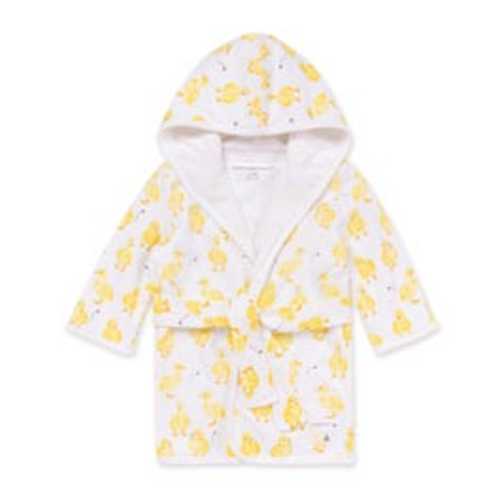 Organic Cotton Knit Terry Hooded Robe - Little Ducks