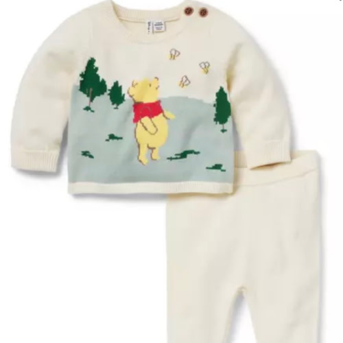 Baby Jet Ivory Disney Winnie The Pooh Baby Matching Sweater Set by Janie and Jack
