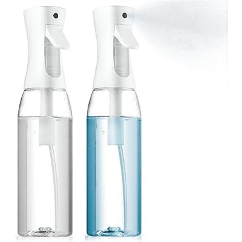 2 pack continuous spray bottle for hair - 17 OZ Ultra Fine Mist Sprayer | water spray bottle for hair mister spray bottle | hair spray bottles For Hairstyling, Cleaning, Salons (2pk 17oz)