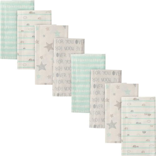 8 - 20x14 Inches, Gerber Unisex-Baby Cotton Flannel Burp Cloths