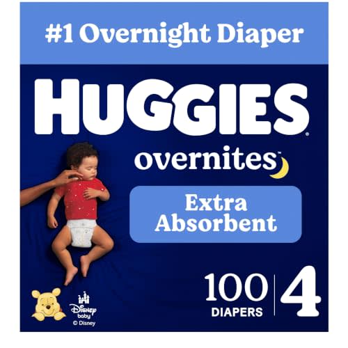 Huggies Overnites Diapers Size 4, 100 Count