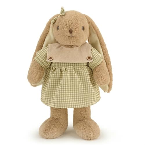 12 Inch Brown Easter Bunny Stuffed Animal - Cute Soft Rabbit Gift
