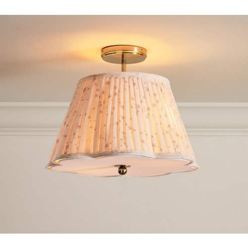 Rylee + Cru Pleated Starlight Semi Flush Mount (13")