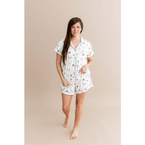 Women's Short Sleeve Pajama Set in Home Run