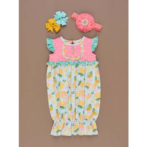 Tropical Twist Ruffle Gown