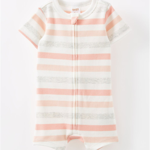 The Billie Short Sleeve Zip Romper