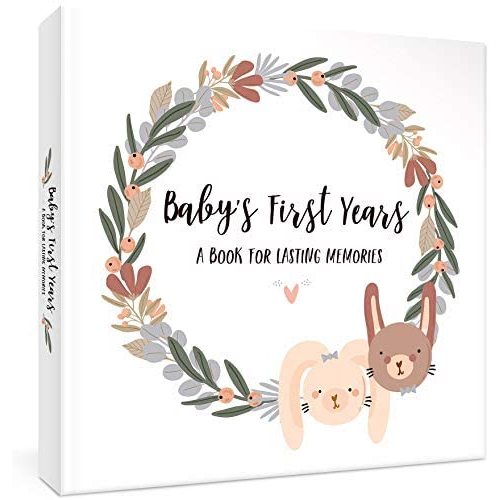 Beautiful Baby Memory Book for Modern Families - First 5 Years Gender Neutral Journal Records All Your Baby Girl or Boy's Milestones - Scrapbook/Keepsake Album To Collect Photos and Precious Memories
