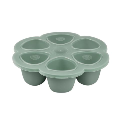 Silicone Multi-Portion Trays 6x3 oz. sage green | BEABA | USA