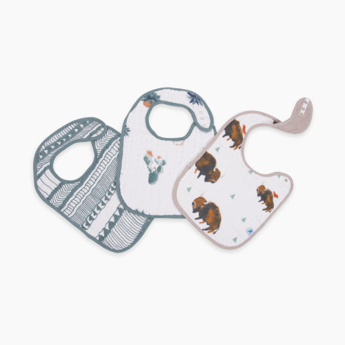 Little Unicorn Cotton Muslin Classic Bib (3 Pack) - Bison