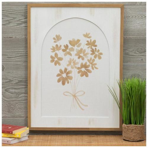 Neutral Florals Wood Wall Decor