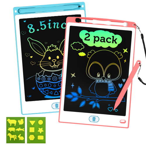 Kids Toys for 3-6 Years Old Girls Boys, 2 PCS LCD Writing Tablet 8.5 Inch Doodle Board, Electronic Drawing Tablet Drawing Pads, Educational Birthday Gift for 3 4 5 6 7 8 Years Old Kids Toddler