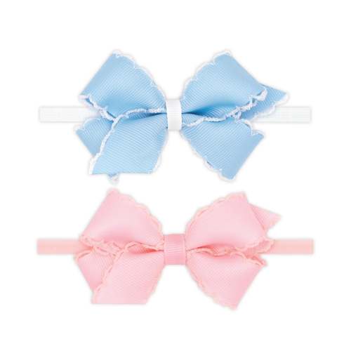 Mini Moonstitch Grosgrain Two Pack Headband Bows