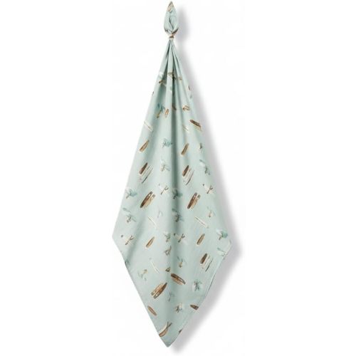 Milkbarn Baby Swaddle Blanket - Soft, Breathable & Gentle Material - Nursery Swaddling Blankets for Boys and Girls, Vintage Surf