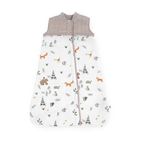 Cotton Muslin Quilted Sleep Bag - Forest Friends