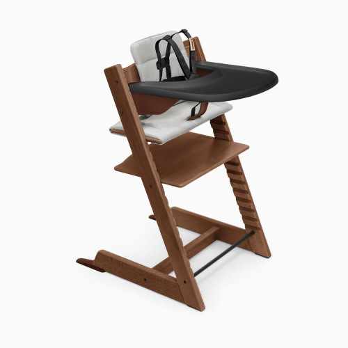Stokke Tripp Trapp High Chair Complete² - Warm Brown/Anthracite Cushion/Black Tray