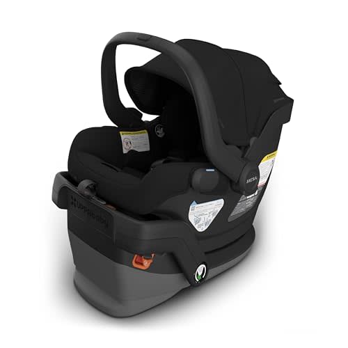 UPPAbaby Mesa V3 Infant Car Seat - Easy Installation + SmartSecure Technology - Attaches to Stroller | Base + Infant Insert Included - James (Black)