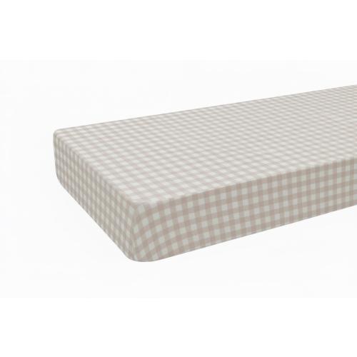 Beige Gingham  Soft Neutral Crib Sheet - Fitted Crib Mattress Cover - Nursery Bedding - Standard Crib Sheet - Crib Sheet Bedding