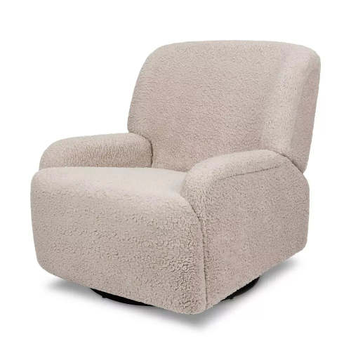 Namesake Winslow Extra Wide Recliner and Swivel Glider - Earl Grey Shearling