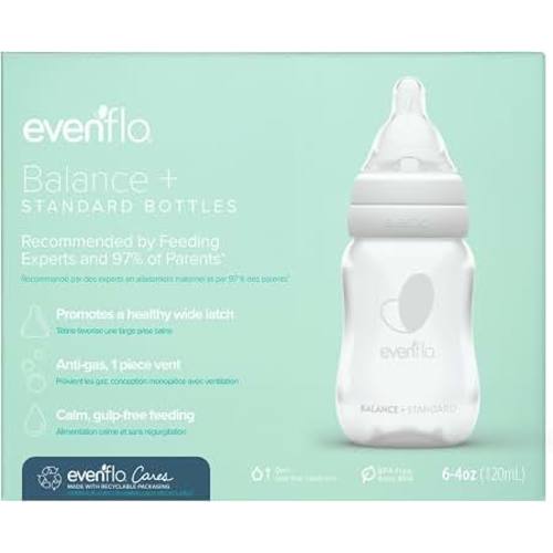 Amazon.com: Evenflo Feeding Premium Proflo Venting Balance Plus Standard Neck Baby, Newborn and Infant Bottles - Developed by Pediatric Feeding Specialists - 4 Ounce (Pack of 6)