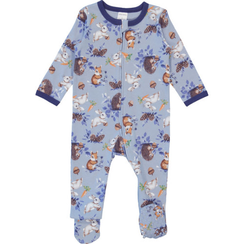 Light Blue Baby Cotton 2-Way Zip Romper | Best&Less™ Online