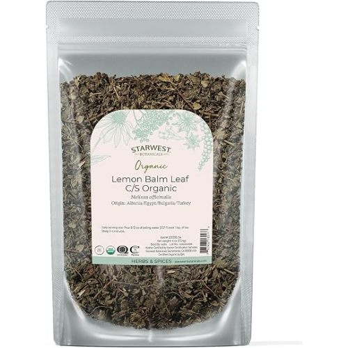 Starwest Botanicals Organic Lemon Balm Leaves, Certified Kosher - 4 oz Bag