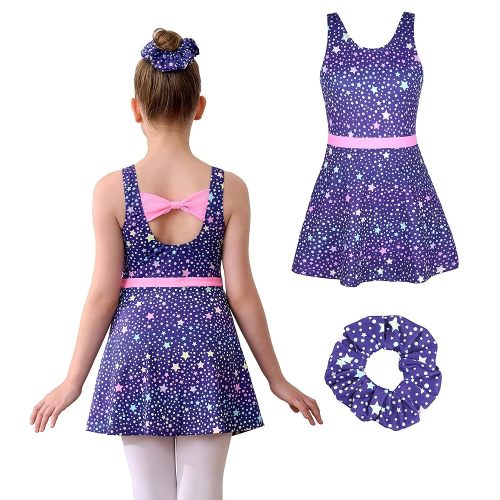 beautyin Girl Gymnastics Leotards Unitards with Skirt Ballet Dance Dress Tumbling Outfits